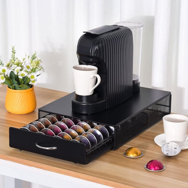 Porte-capsules de café, tiroir de rangement, organiseur et distributeur de capsules, pour 40 unités. Offre exclusive