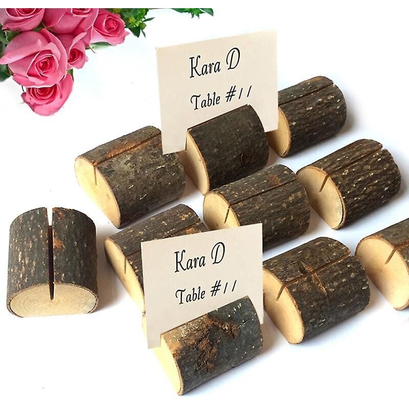 Porte-cartes de table en bois 20 pièces