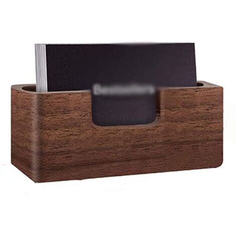 Porte-cartes de visite professionnel en bois, porte-cartes de bureau