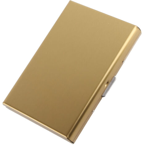 Porte-cartes en acier inoxydé pour cartes de crédit et cartes de visite, étui élégant pour hommes et femmes, couleur or