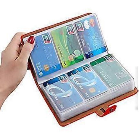 Porte-cartes RFID, organiseur de cartes de visite en cuir avec 96 emplacements, protection pour cartes de crédit et documents importants.