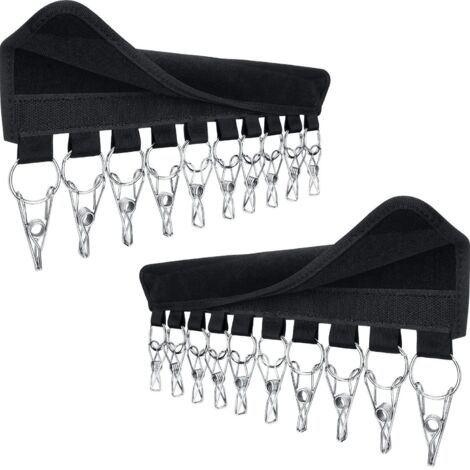Porte-casquettes, 10 clips (noir, 1 pièce), organiseur de casquettes, fixation murale