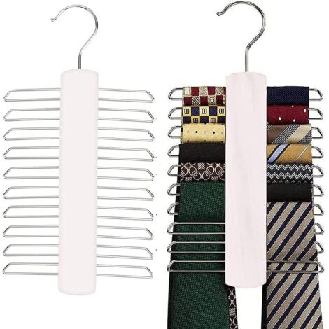 Porte-ceinture en deux parties, crochet à cravate en bois, hauteur 20 cm