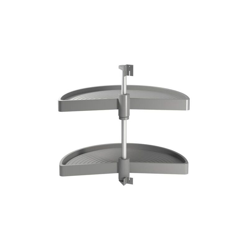 Jeu de 2 plateaux tournants module de cuisine en plastique Gris - Emuca