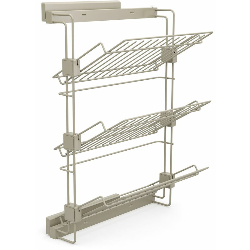 Emuca - Porte-chaussures latéral coulissant pour placards et dressing, Gauche