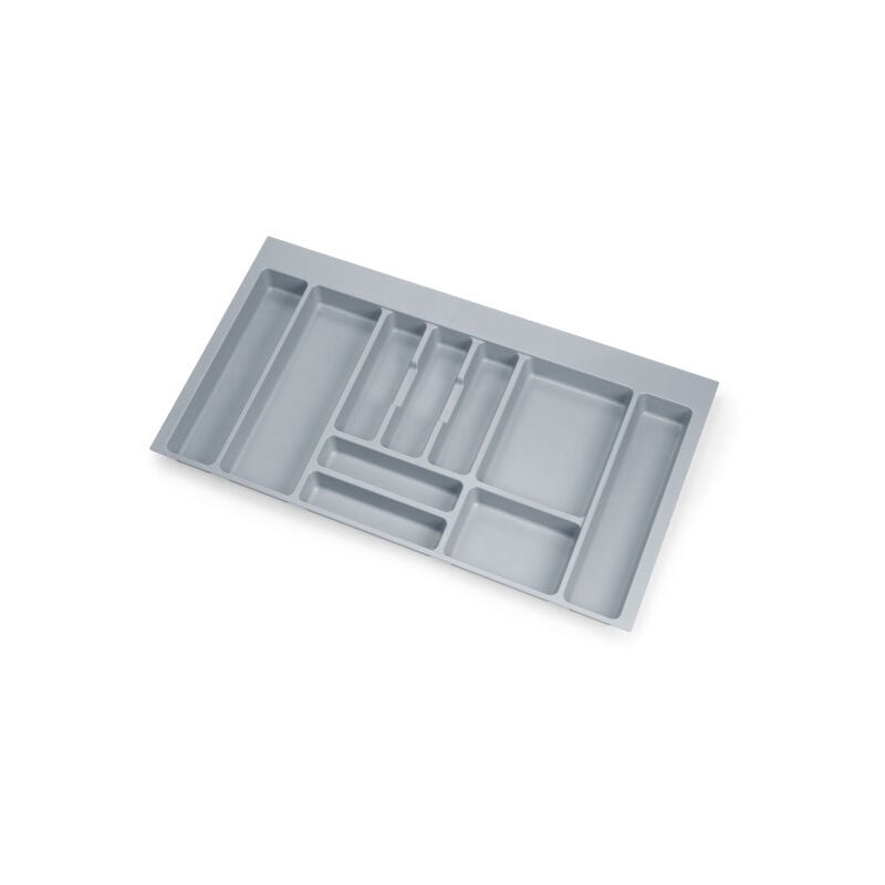 Emuca - 8332221 Range couverts Optima pour tiroir universel, module 900mm, Plastique, Gris