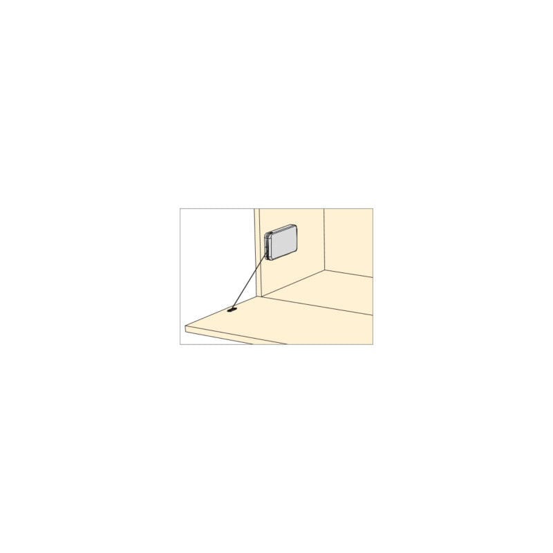 1027221 Mécanisme de porte relevable Miniwinch avec couvercle, 10kg, Acier et Plastique, Gris - Gris - Emuca