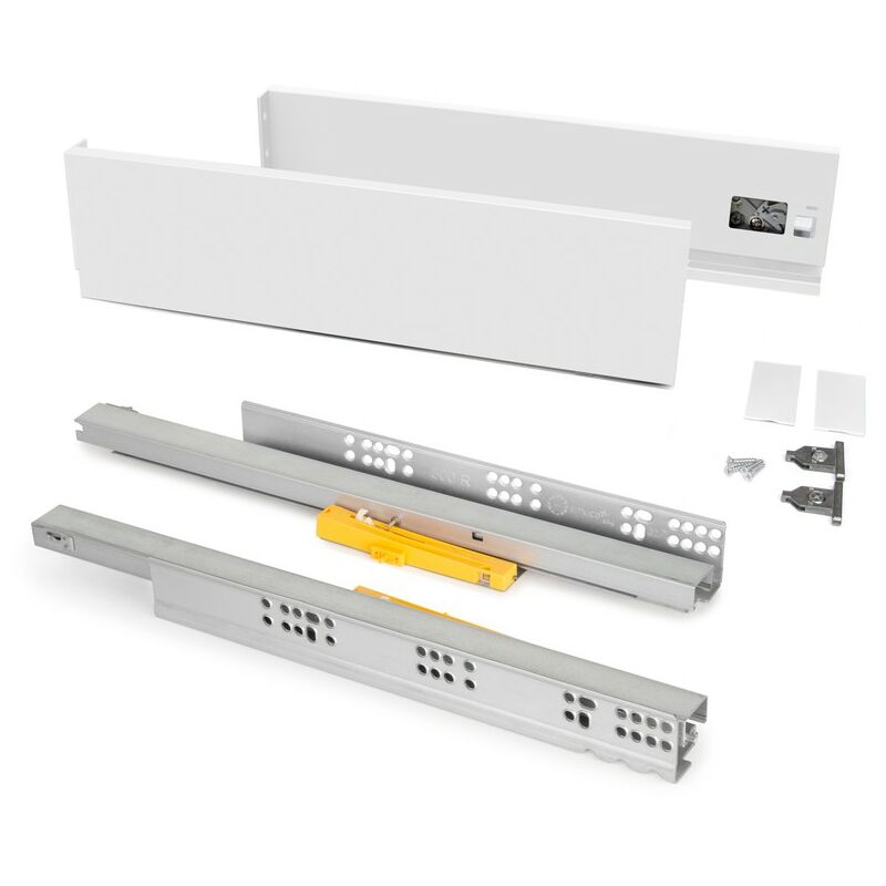 Emuca - 7028249 Kit de rangement de chaussures en métal et cadre avec coulisses à fermeture souple pour armoire, réglable, module