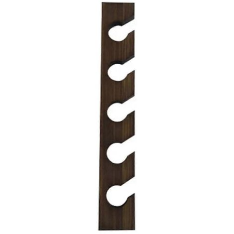 Porte-chapeaux en bois avec étagère d'exposition, couleur imitation noyer.