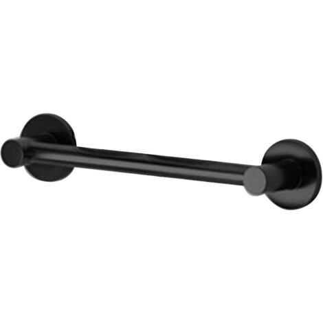 Porte-chaussons de salle de bain en aluminium, sans perçage, avec système de drainage, gain de place, assise ronde, noir, fixation murale simple pour la maison