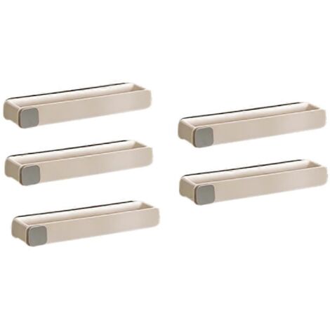 Porte-chaussons mural pour salle de bain, sans perçage, blanc crème