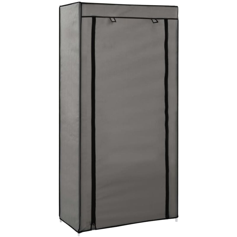 Armoire à chaussures avec housse Gris 58x28x106 cm Tissu vidaXL
