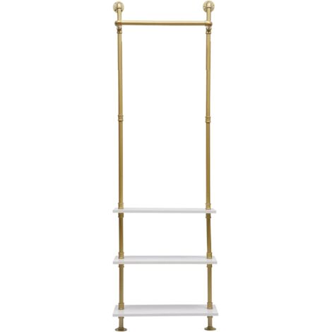 Porte-chaussures, sacs, chapeaux, porte-vêtements, dorés, porte-vêtements, chaussures, sacs, chapeaux, barre simple dans couloirs, chambres, salons