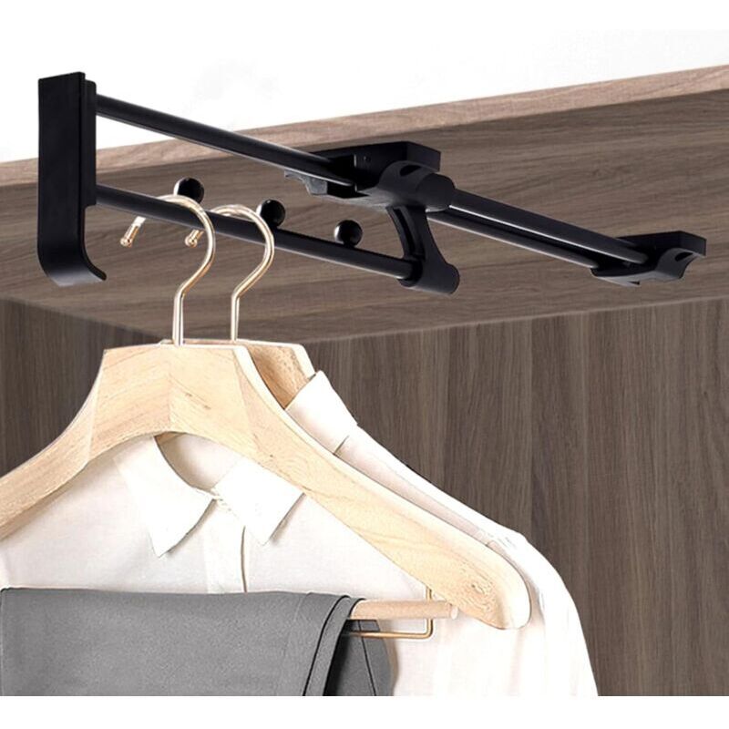 Porte-Cintre Coulissant Escamotable 250 mm pour Penderie