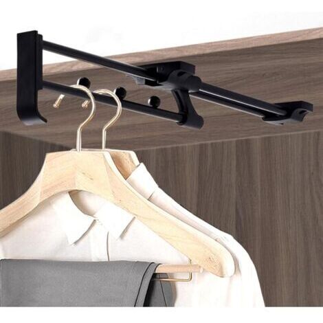 Porte Cintre Coulissant,Tringle Coulissante Penderie,Longueur 250 mm Tringle Coulissante Penderie,Tringle Penderie Escamotable