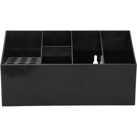 Porte-ciseaux et organisateur pour accessoires de coiffure, boîte de rangement noire pour peignes et pinces à cheveux