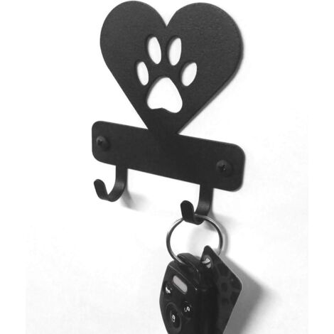 Porte-Clefs Forme Patte De Chien - Support Mural 5 Crochets - 3,5 Pouces - Pour Clés, Laisse, Masques Et Accessoires