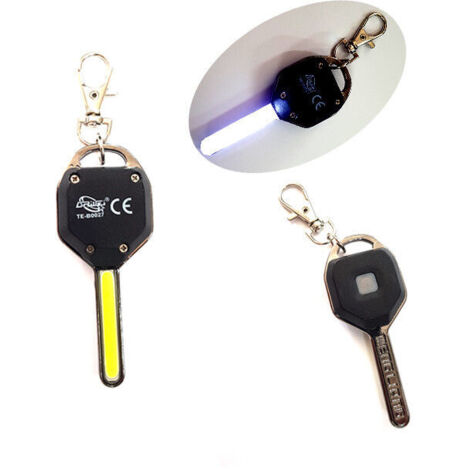 PORTE-CLÉS 7 LED TORCHE CROCHET CLÉS LUMIÈRE BLANC FROID CLIGNOTANTE TE-B0027