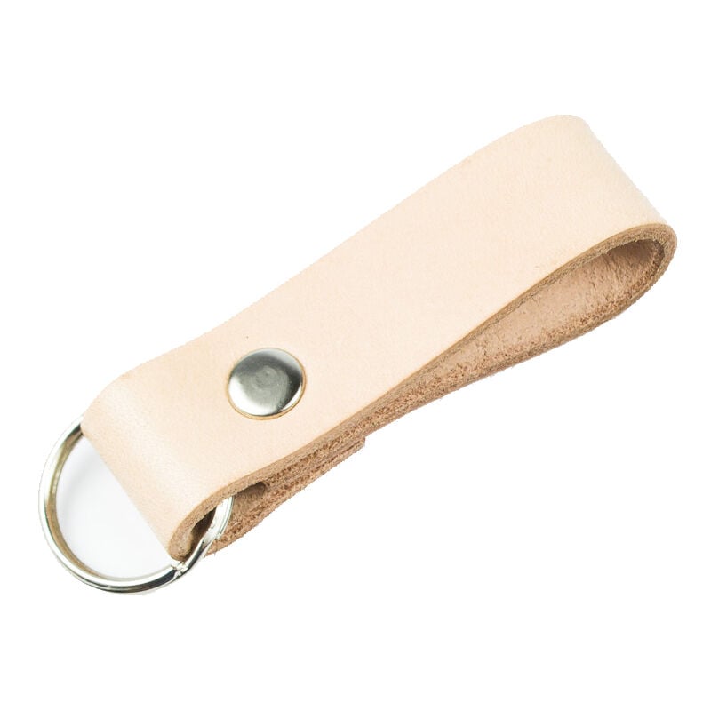 Porte-clés, anneau de clés, cuir NATURAL LIGHT Black Tree, pendentif clé