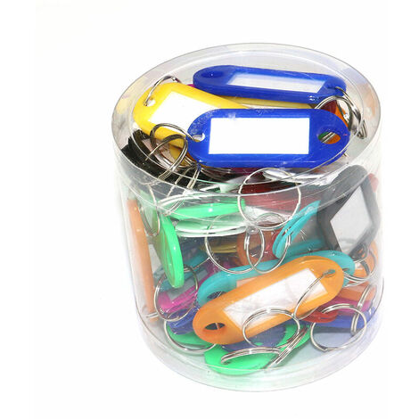 40pcs Porte Étiquettes Cle à bagages en plastique de voyage avec porte-clés  etiquette d'identificati