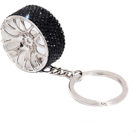 Porte-clés Diamant Pailleté (Noir)