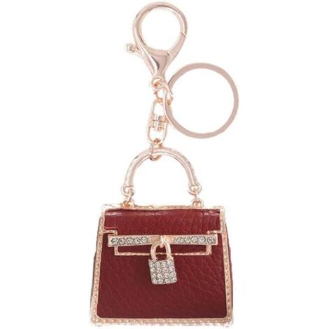 Porte-clés en alliage de strass pour sac à main de mode