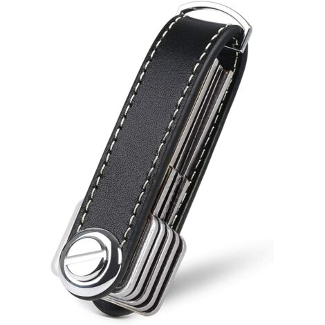 Porte-clés en Cuir  Porte-clés Homme  Détachable Porte-clés  Porte-clés Intelligent de Poche, boîte-Cadeau stylée (Peut accueillir 10 à 12 clés Multiples),