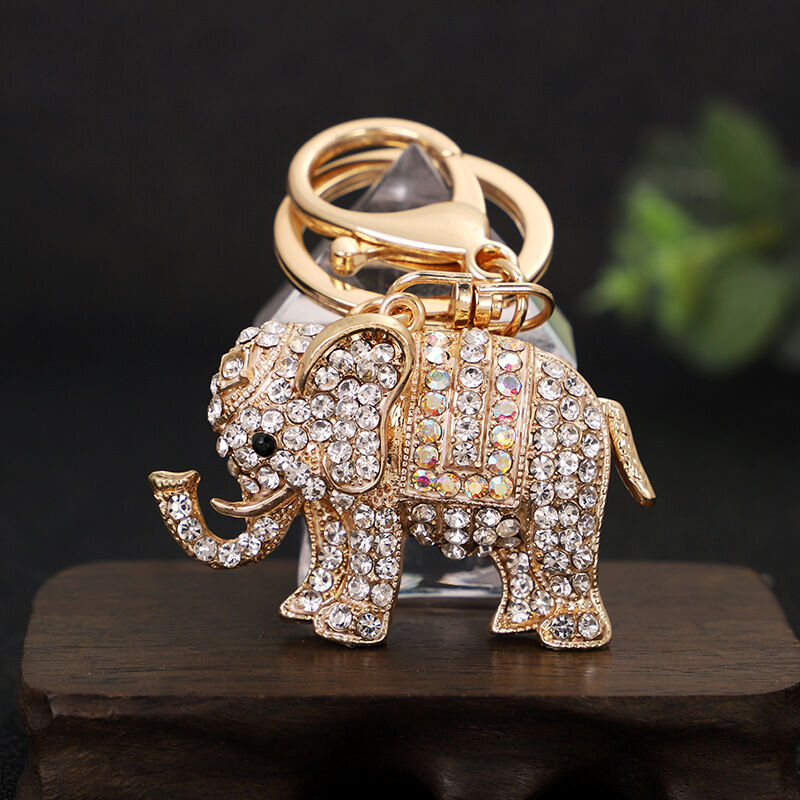 Fei Yu - Porte-clés en strass en forme d'éléphant mignon pour femme