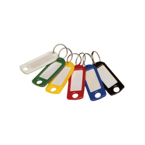Porte-clés étiquettes plastique - Lot de 100 ou de 600 - BVG 5 couleurs