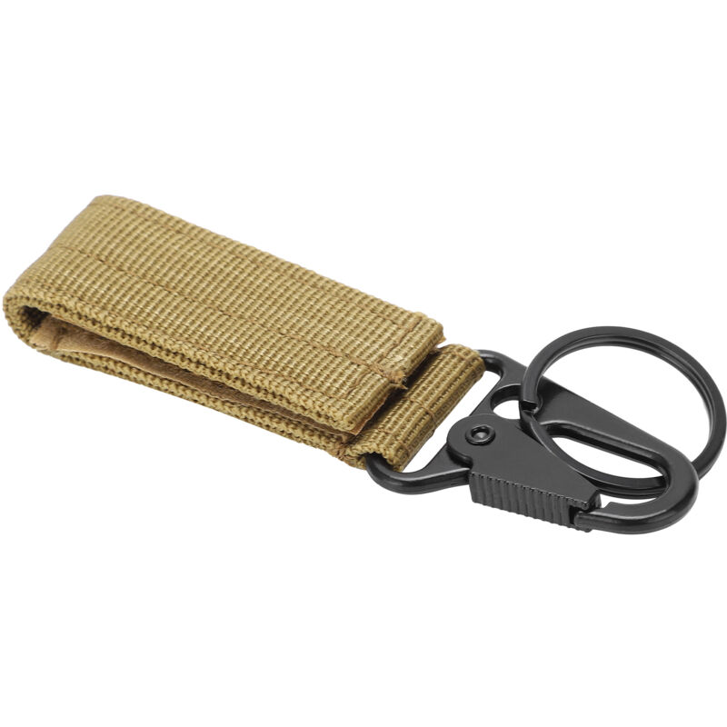 Porte-clés extérieur avec mousqueton et sangle auto-agrippante, clip de ceinture boucle couleur boue