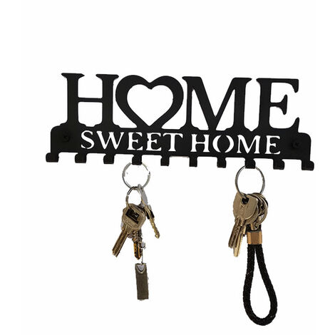 Porte-clés Sweet Home pour le mur (support avec 10 Crochet) décoratif,  porte-clés en