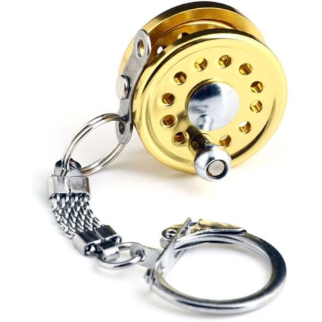 Porte-clés, mini moulinet de pêche,