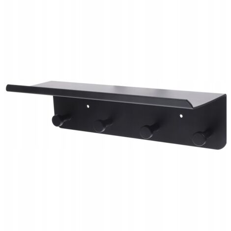Porte-Clés Moderne Aluminium Noir Set Étagère