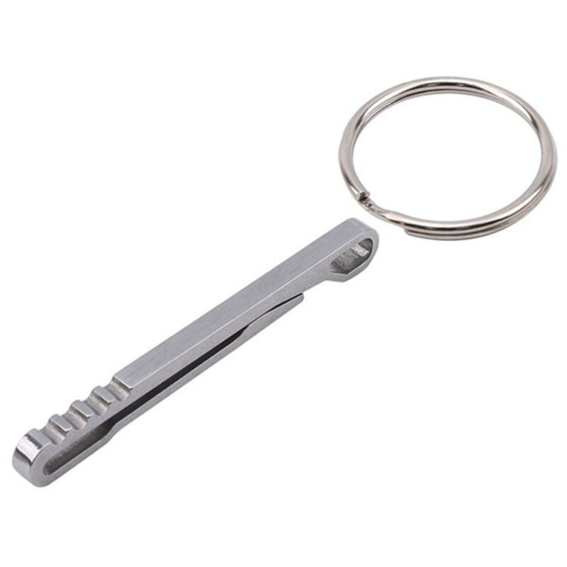 Porte-clés mousqueton en acier inoxydable pour portefeuille, outils de camping et de plein air (1 pièce)