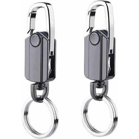 Eastor Porte-clés en alliage de zinc, solide en forme de mousqueton, porte-clés  porte-clés