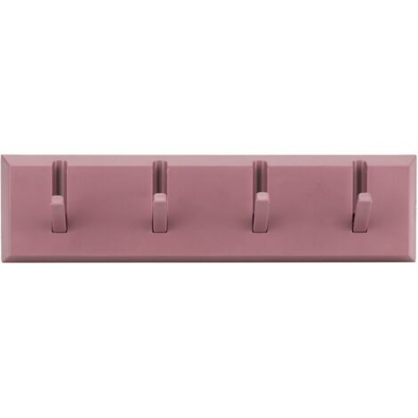Porte-clés mural avec crochet pour manteaux, chapeaux et serviettes - Accessoire de décoration pour salle de bain ou entrée (Saumon foncé)