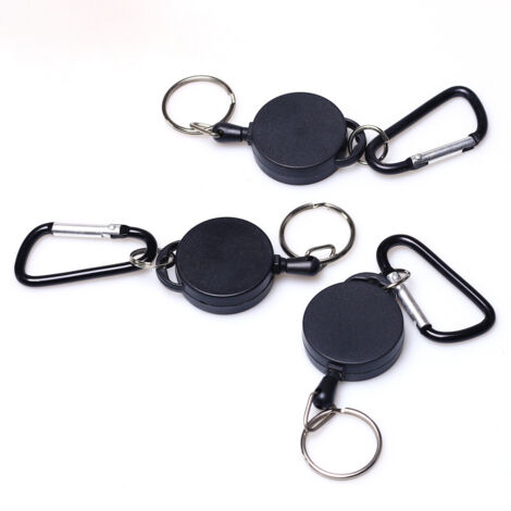 Porte-clés Rétractable Robuste 23 Pouces – Acier Télescopique – Sans Marque