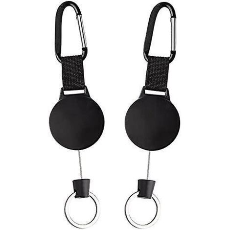 Porte-clés rétractable résistant avec mousqueton