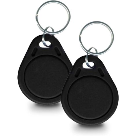 Porte-clés RFID - Lot de 2 - ABS Noir - Pour Alarme Sans Fil HUXGO - Modèle HXA67R B