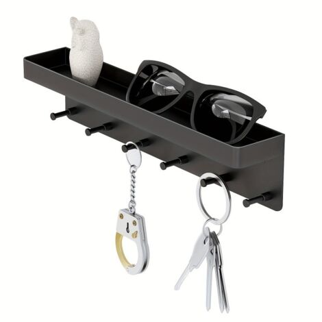 Porte-clés sans perçage – Étagère murale – Rangement pour petits objets – Porte