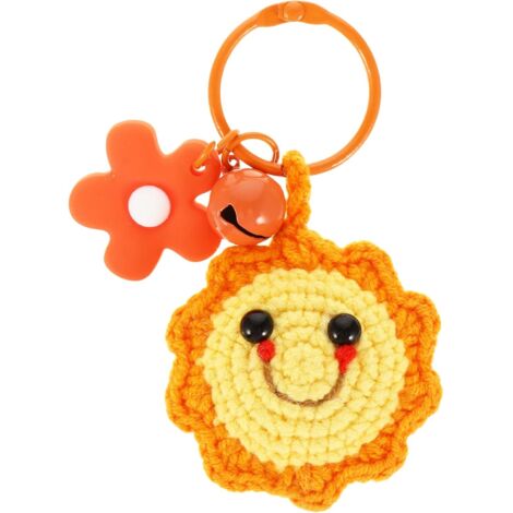 Porte-clés soleil tricoté