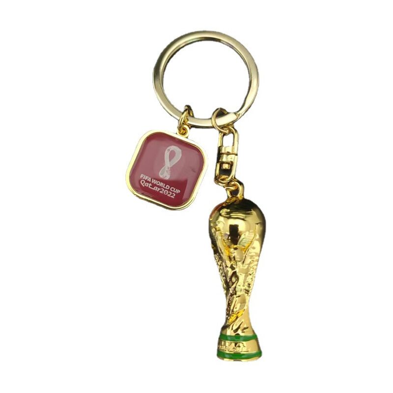 Ugreat - Porte-clés trophée 3D de la Coupe du Monde de la fifa 2022, Porte-clés Hercule Cup du Qatar Cadeau pour les fans de football, Emblème de la