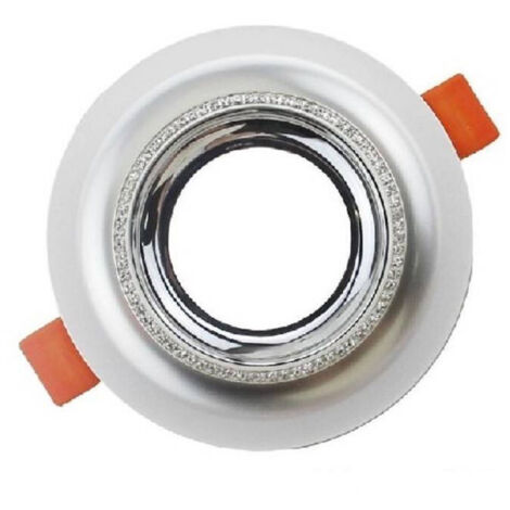 Porte Coffret Ronde à L'intérieur Avec Des Bijoux Gu10 Foro 75mm Argent Ou P25 Argent
