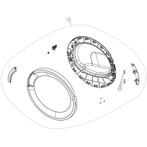 Porte complète (repère 10) (2984780100) Sèche-linge BEKO