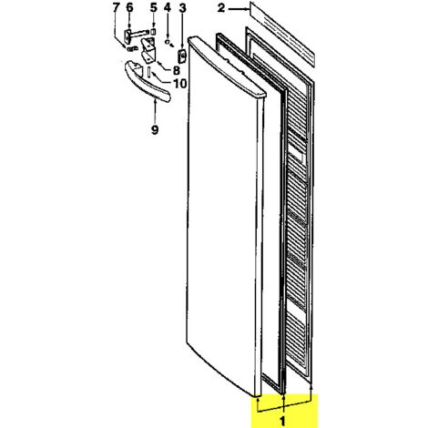 PORTE CONGELATEUR BRANDT UL2210 POUR CONGELATEUR FAGOR - 43X8659