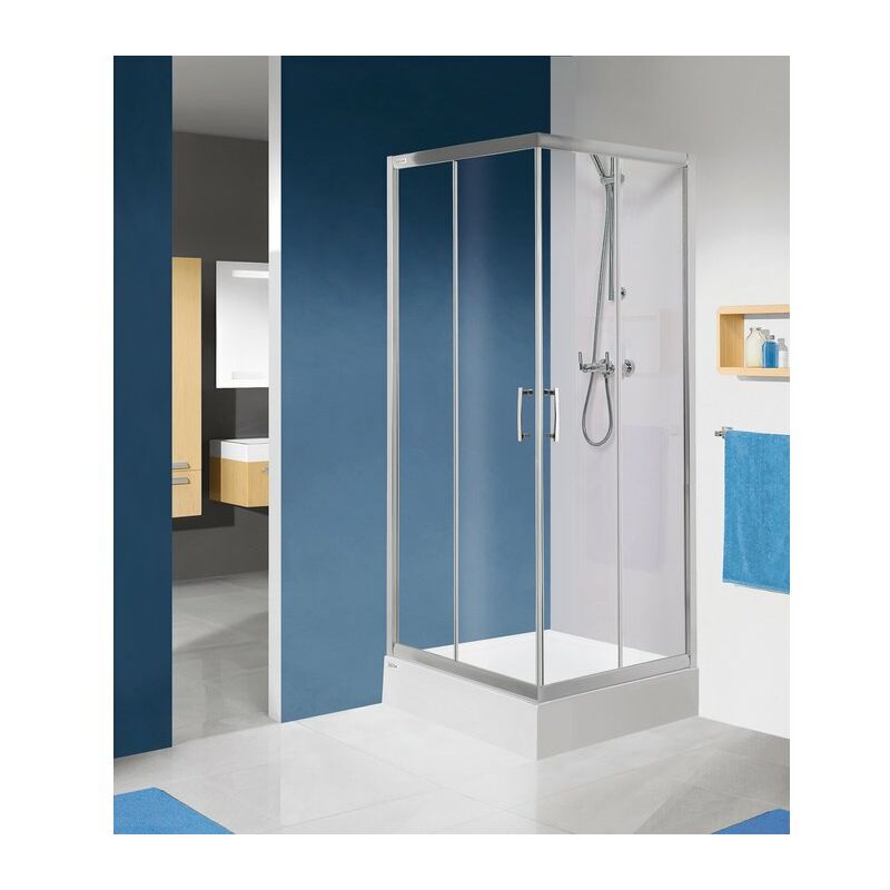 Leda - Porte coulissante accès d'angle tyxo - 870 à 890 mm