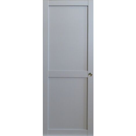Porte Coulissante Athena Ral7035 2 Panneaux H204 X L83 Et 2 Coquilles