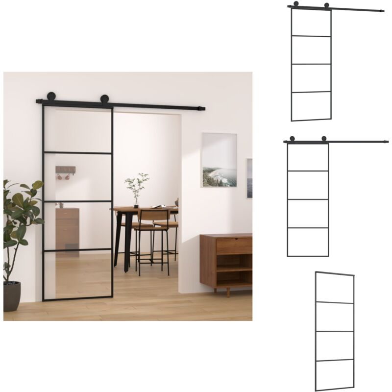 Vidaxl - Porte coulissante avec kit de quincaillerie 76x205 cm Verre esg - Portes Coulissantes - Porte Intérieure - Porte Vitrée - Portes Design