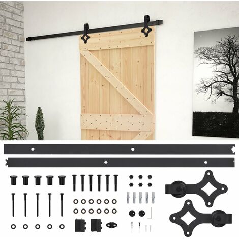 vidaXL 1/2x Pin Massif Porte Coulissante Kit de Quincaillerie Multi Dimensions