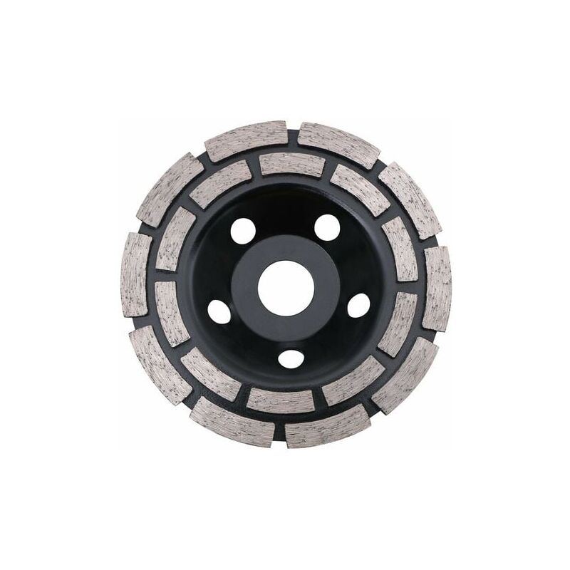 KZQ - Disque Diamant, Diamant à Meuler Béton 125 x 22,2 mm Double Rangée, Meule Diamantée Universelle pour Poncer Béton, Pierre, Granit Chape,